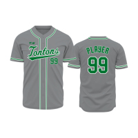 Kaos Baseball Unisex Custom Sablon Heat-Transfer Bernapas dengan Kancing, Dapat Dihiasi Nama Tim dan Nomor Jahitan Pribadi Plus