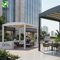 Pergola en aluminium à toit rétractable, anti-UV, résistante au vent, pour patio, gazebo, support OEM ODM, dimensions personnalisées