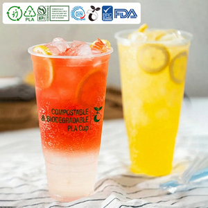 Gobelets à boisson froide PLA de 115 mm de diamètre, 32 oz et 44 oz, avec base ergonomique antidérapante, biodégradables, gobelets géants pour fontaines à soda, transparents - Product Image 2