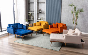 <span class=keywords><strong>Chaise</strong></span> longue convertible sur mesure <span class=keywords><strong>Chaise</strong></span> longue moderne avec 3 angles réglables Canapé-lit d'intérieur avec 2 oreillers - Product Image 3