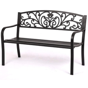 Outdoor Furniture Modern Patio <strong>Bench</strong> Carton Iron <strong>Leisure</strong> 2019 Garden <strong>Bench</strong>,50x24x34.6 Inch Black 50x24x34.6 Inch Accepted 200pcs - Product Image 2