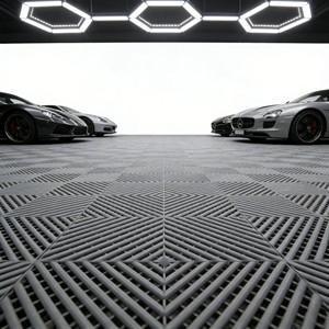 Dalles de sol en vinyle robustes, écologiques, imperméables, perforées, antidérapantes, à <span class=keywords><strong>clipser</strong></span> pour ateliers de detailing automobile - Product Image 5