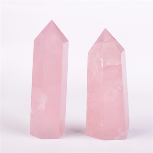 天然玫瑰石英终止点棒水晶塔出售 - Product Image 3