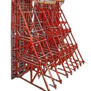 H20 Single Sided Tieless Support Steel Frame Wall Formwork For Concrete Construction For Metro Station Dam Wastewater Treatment