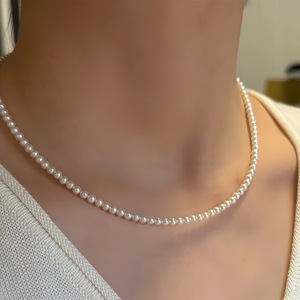 Collar de Perlas de Agua Dulce Naturales de Zhuji, Plata 925, Redondas, para Cadena Xiaomi, 2-11 mm, Producto Semiterminado para DIY, para Bebés Recién Nacidos - Product Image 2