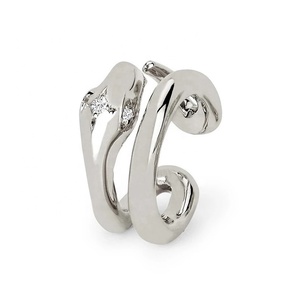 Gemnel all'ingrosso 925 gioielli in argento moda diamante <span class=keywords><strong>serpente</strong></span> <span class=keywords><strong>orecchini</strong></span> polsino senza piercing - Product Image 3