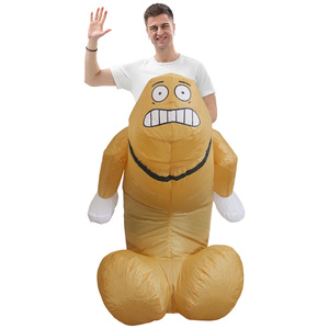 Halloween Cosplay Inflatable Pecker Adult Fancy Dress Big Cock Rider Blow Up Penis Costume For Halloween Party