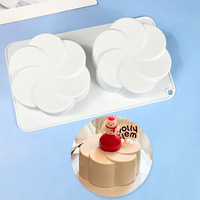 Moule à gâteau en silicone transparent en forme d'éventail pour mousse, 4 pouces, outil de cuisson de qualité alimentaire, réutilisable et résistant à la chaleur, pour l'exportation