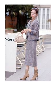 2023 autunno <span class=keywords><strong>Tweed</strong></span> abito formale moderno da donna tailleur alla moda di alta classe da donna <span class=keywords><strong>Tweed</strong></span> tailleur - Product Image 6
