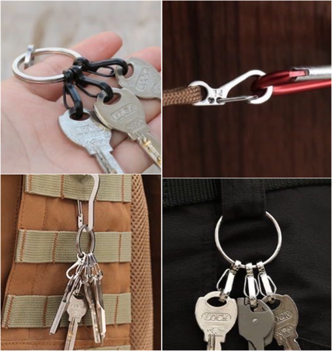 25mm Zinc Alloy Mini SF Carabiner Clip - EDC Paracord Clips