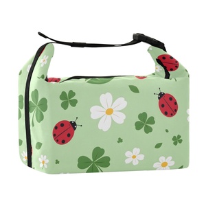 Hawaii Tropical Custom Lucky Ladybug Clover Lunch Bag Warm Cooler Bag - Product Image 2