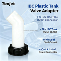 Raccord de réservoir IBC Tonjet polyvalent à filetage grossier de 60 mm, tube d'extension courbé pour la récupération des eaux de pluie en extérieur