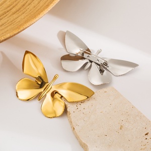 Wholesale 18K <b>Gold</b> Plated Butterfly Shape Suit Brooch Pin Non-tarnish Brooches for Women <b>Clothes</b> - Product Image 2