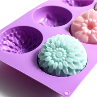 Barre logo personnalisé moule à savon 3D en forme de fleur gâteau chocolat résine Silicone savon moule pour la fabrication de savon fait main