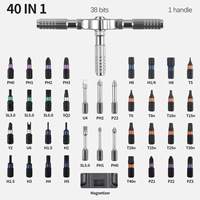 Clé à molette en acier 40 en 1, tournevis, nouvel outil de réparation multifonctionnel pour la maison, outils de bricolage, embouts magnétiques personnalisables OEM