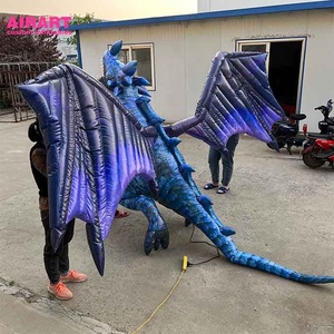 Réaliste avec aile bleu gonflable t-rex <span class=keywords><strong>dragon</strong></span> gonflable dinosaure - Product Image 2