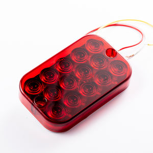 Feu rouge rectangulaire à LED, 5 pouces, <span class=keywords><strong>12V</strong></span>, feu clignotant, nouveau design, de chine, livraison gratuite - Product Image 3
