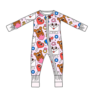 卡通印花竹纤维婴儿睡衣柔软透气新生儿婴儿幼儿男孩女孩睡衣连体衣批发 RTS - Product Image 2