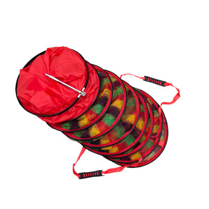 Panier à poissons collé à rayures colorées en nylon avec double poignée, équipement de pêche polyvalent - Product Image 5