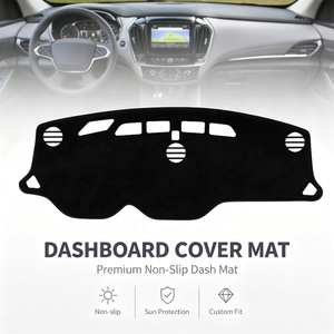 Pour Chevrolet Traverse 2018 2019 <span class=keywords><strong>2020</strong></span> <span class=keywords><strong>2021</strong></span> 2022 2023 Housse de tableau de bord Accessoires automobiles Housse de protection du tableau de bord avec antidérapant - Product Image 1