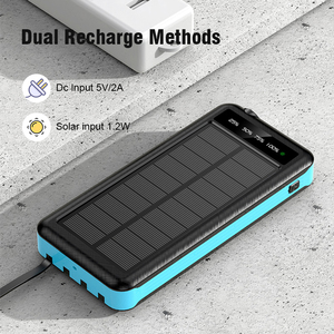 Banco de Energía Solar Inalámbrico Portátil Personalizado Transfronterizo de 10000 mAh con Batería de Iones de Litio y Carga Rápida <span class=keywords><strong>para</strong></span> Exteriores con 4 Cables Integrados - Product Image 1