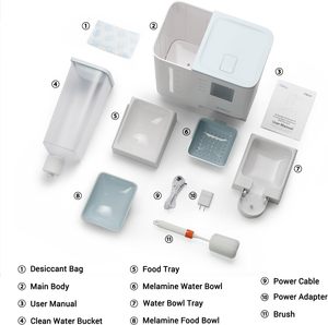 Distributeur automatique de nourriture <span class=keywords><strong>et</strong></span> d'eau <span class=keywords><strong>pour</strong></span> animaux de compagnie WiFi 2 en 1, grande capacité 4L <span class=keywords><strong>et</strong></span> 5L, style moderne écologique <span class=keywords><strong>pour</strong></span> les parents occupés, <span class=keywords><strong>pour</strong></span> <span class=keywords><strong>chiens</strong></span> - Product Image 6