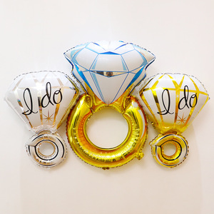 Nouvelle bague en diamant IDO ballon en forme de coeur proposition de couple romantique décoration de <span class=keywords><strong>salle</strong></span> de <span class=keywords><strong>mariage</strong></span> 68x48cm ballon en film d'aluminium - Product Image 5