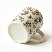 Mug à café en porcelaine réutilisable de style vintage de 15 oz, imprimé sur mesure, résistant au lave-vaisselle et au micro-ondes, avec poignée, emballage en boîte blanche