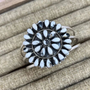 Handmade Sterling Silver <b>White</b> Buffalo Turquoise Vintage Bangle <b>Bracelet</b> For women - Product Image 1