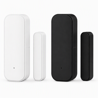 Sensor Magnetik Pintu/Jendela WiFi Wale Wireless Putih/Hitam Mendukung Pengingat Baterai Lemah Kontrol Suara