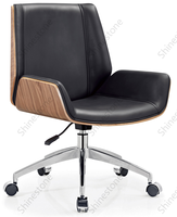 Chaises de bureau en cuir véritable de direction pivotantes ergonomiques de luxe