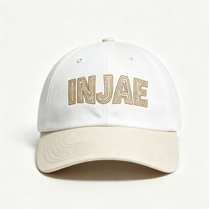 Casquette de baseball bicolore à 6 panneaux avec broderie INJAE, légère et réglable, idéale pour les sports de plein air - Product Image 1