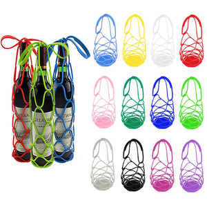 Hot Selling Custom Printed Logo Handbag for Wine Silicone Carrie Tote Bag Wrap Cup <b>Coaster</b> Picnic Mesh Basket - Product Image 2