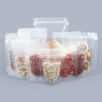 Sac d'emballage alimentaire refermable Ziplock Doypack en plastique transparent transparent Pochette debout avec fermeture éclair