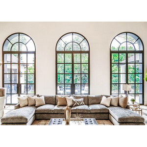 Hôtel ou immeuble de bureaux <span class=keywords><strong>porte</strong></span> <span class=keywords><strong>d</strong></span>'<span class=keywords><strong>entrée</strong></span> en verre <span class=keywords><strong>avec</strong></span> fenêtre <span class=keywords><strong>latérale</strong></span> en acier rangée continue de conception de fenêtres et portes du sol au plafond - Product Image 3