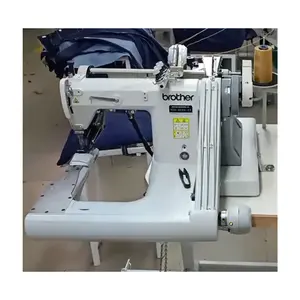 Brother DA 928A-máquina de coser Industrial, máquina de coser de tres agujas alimentada por el brazo, doble cadena