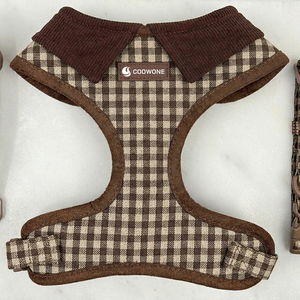 Özel Tasarım Lüks Kumaş Köpek Tasması, Papyonlu Tasarımcı Tasması, Köpekler İçin Tasma ve Kayış, Küçük Büyük Boy, Çekişsiz Köpek Tasması, Markalı - Product Image 1