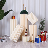 Support de présentation pliable en forme de colonne romaine pour table de desserts, hauteur réglable (20-100 cm), pour la décoration de lieux de mariage
