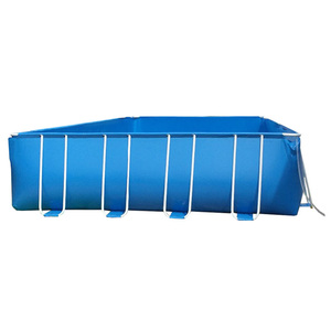 Piscines à poissons <span class=keywords><strong>hors</strong></span> <span class=keywords><strong>sol</strong></span> en gros d'usine Grand aquarium rectangulaire en PVC pour l'extérieur <span class=keywords><strong>Piscine</strong></span> structurée et accessoires - Product Image 3