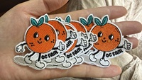 Patchs brodés thermocollants de fruits de dessin animé, patch brodé mignon fraise orange pour la décoration de vêtements et de sacs à dos