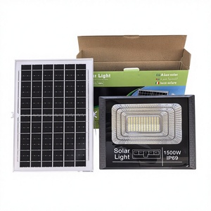 Reflector Solar de Alta Potencia <span class=keywords><strong>para</strong></span> <span class=keywords><strong>Exteriores</strong></span> de 1500W, Foco <span class=keywords><strong>LED</strong></span> Impermeable IP67 de ABS con Batería de 12Ah <span class=keywords><strong>para</strong></span> Iluminación de Jardín - Product Image 1