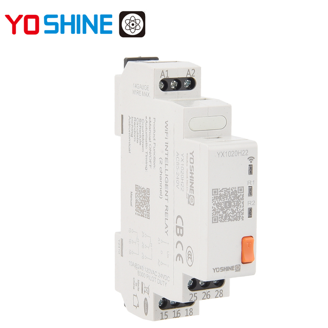 Yoshine AC/DC85-240V Smart WIFI Controlled Tuya APP Wireless Remote Control Power Switch Relay WIFI Smart Relay Switch