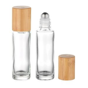 Natural 10ml 5ml Bamboo Wood Roll on Ball Bottle With <strong>Window</strong> Essential Oil Sub-bottling Perfumes Roller Bottle - Product Image 3