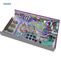 Peralatan Bermain Dalam Ruangan Vabibo TL045-01 Tema Putri/Fantasi Trampolin Kolam Bola Menara Laba-laba Panjat Tebing Arcade Aerial