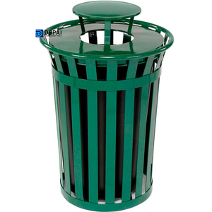 Dust Bin Bins Park Waste Container Metal Powder Coating Dust Bin Garbage Bins With Lids