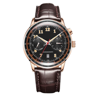 Montres mécaniques en acier pour hommes, avec mouvement japonais, calendrier complet et luminescence, conception d'usine et personnalisation par lots, pour marque privée