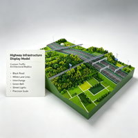 Maquette architecturale routière personnalisée avec nœud routier et ceinture verte