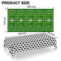 Nappe jetable personnalisée pour fête sur le thème du football Couverture de table en plastique pour la décoration de jeux d'anniversaire