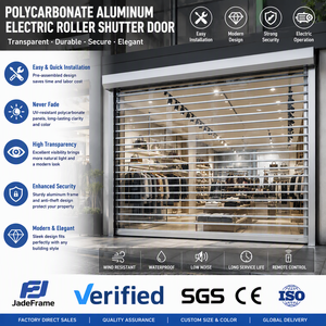 Porte à enroulement transparente en <span class=keywords><strong>PVC</strong></span> cristal pour la sécurité industrielle, portail de séparation moderne en acier pour centre commercial, entrepôt et extérieur - Product Image 1