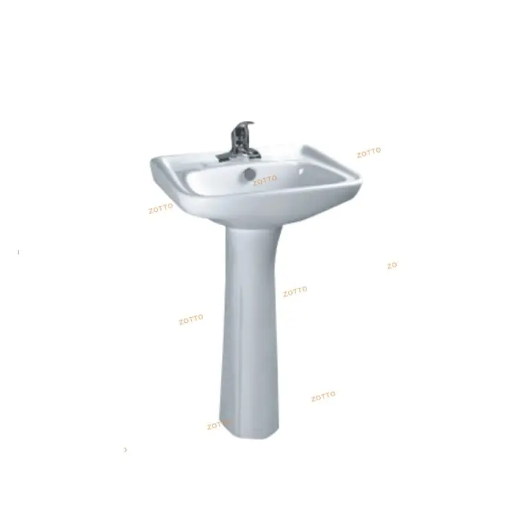 Twyford-lavabo tipo canal para baño, lavabo Con Pedestal, estilo de cerámica blanca, moderno, para montaje en el suelo, para Hotel